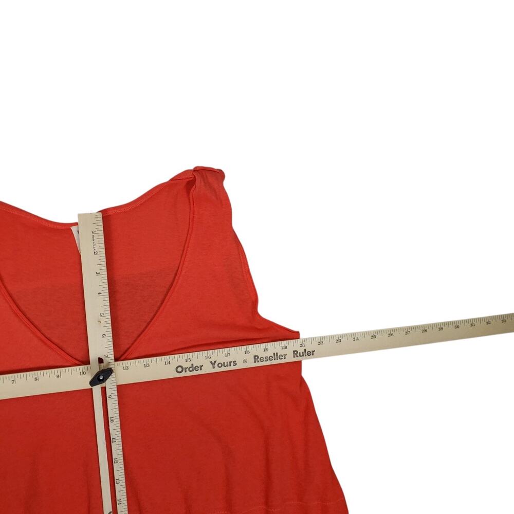 Free People Coral Peachy Oversized Cotton Layered Tank XS S M L Sleeveless Top - Picture 13 of 14